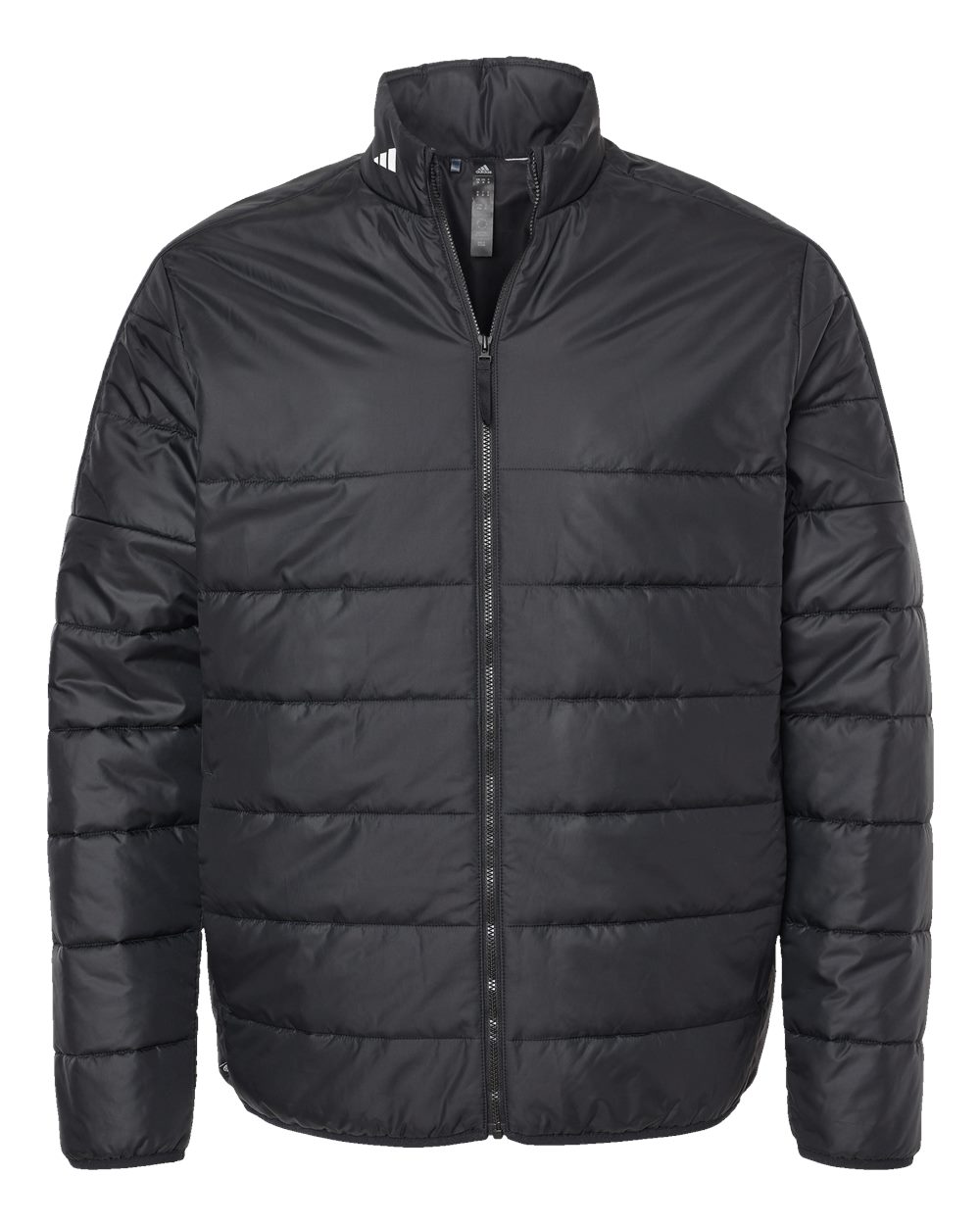 Front View of Black Puffer Jacket - A570