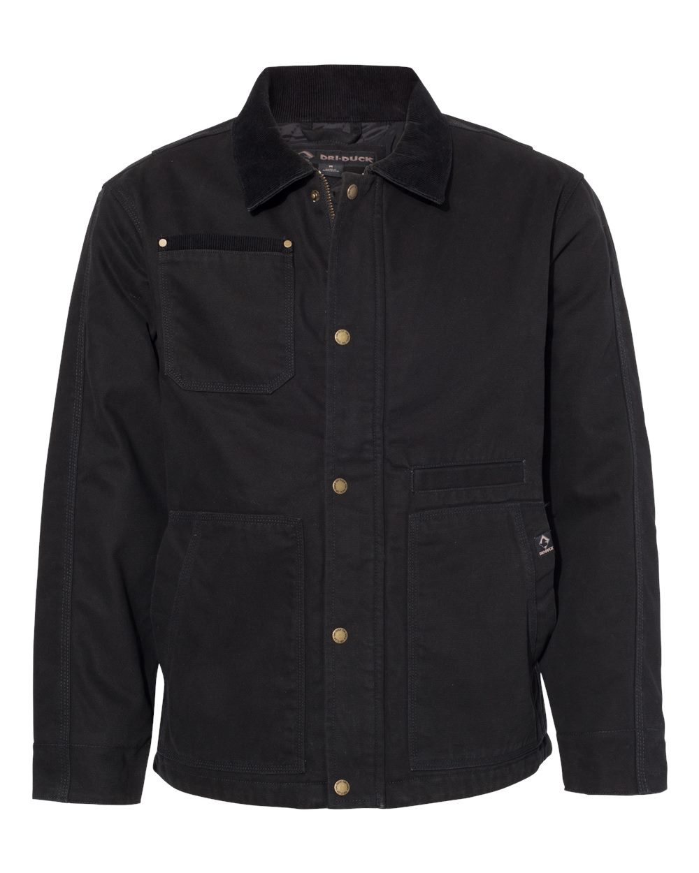 Front View of Black Rambler Boulder Cloth Jacket Tall Sizes - 5091T