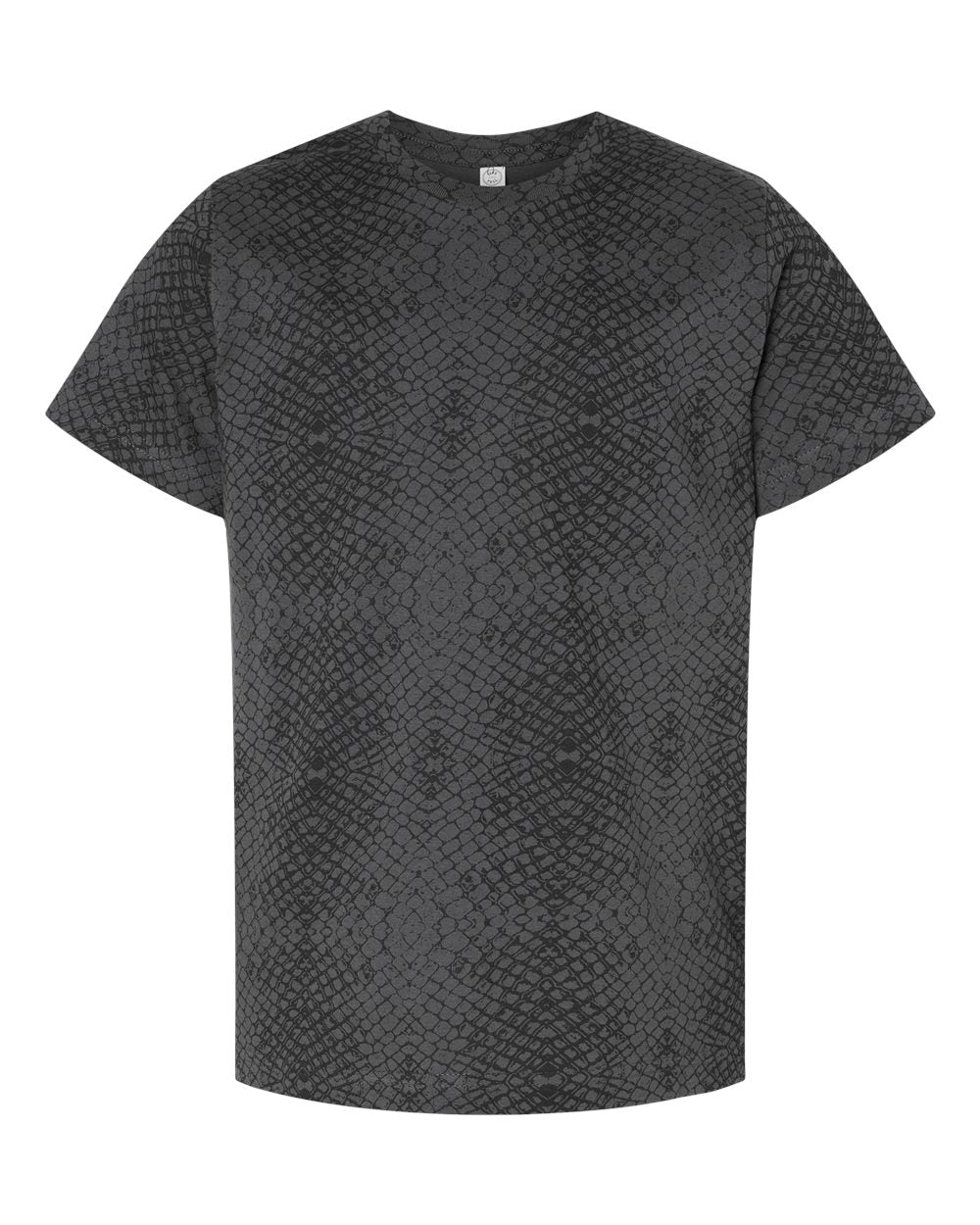 Front View of Black Reptile Youth Fine Jersey Tee - 6101