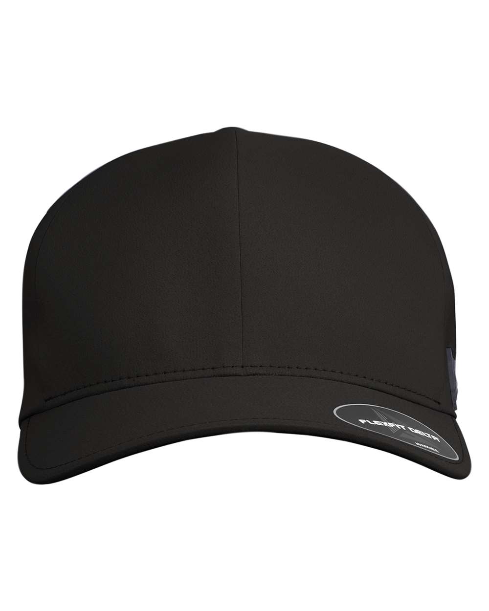 Front View of Black Resystr Flexfit Snapback Cap - S18034