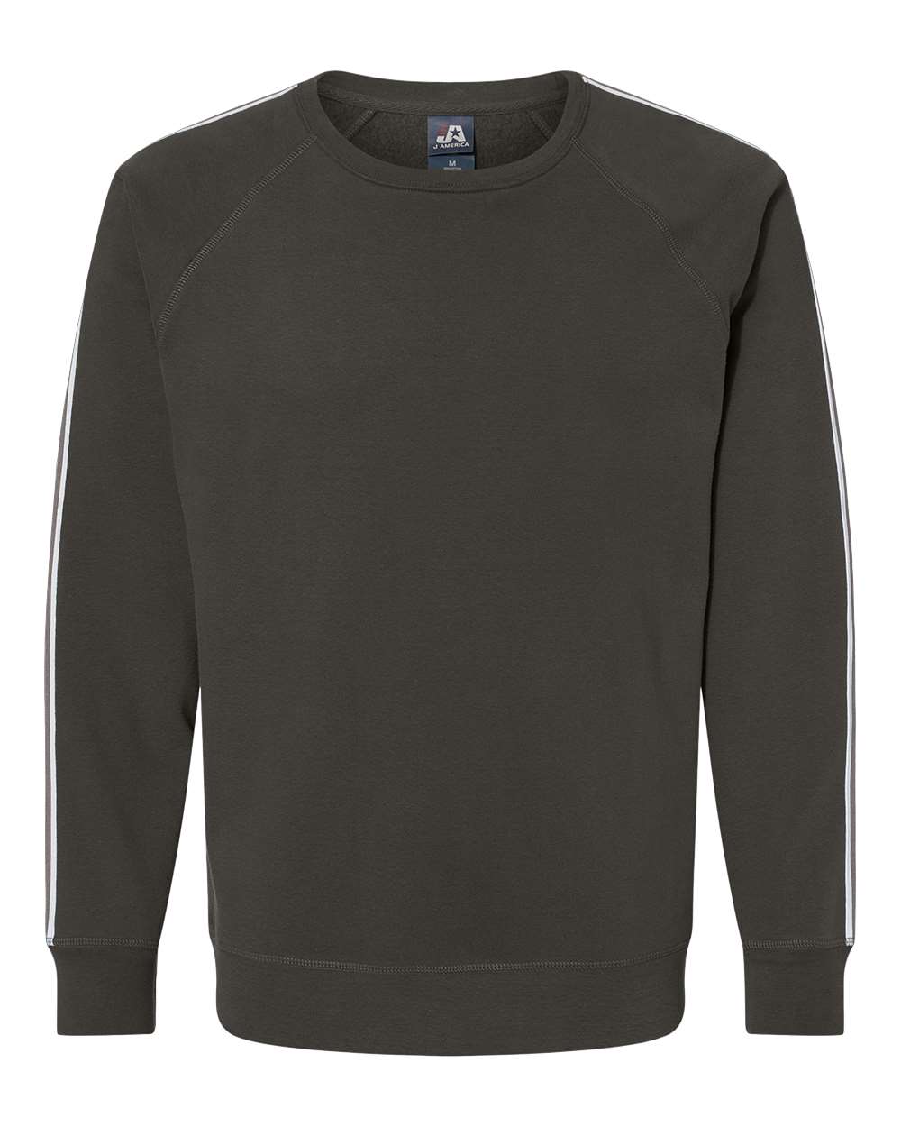 Front View of Black Rival Fleece Crewneck Sweatshirt - 8641
