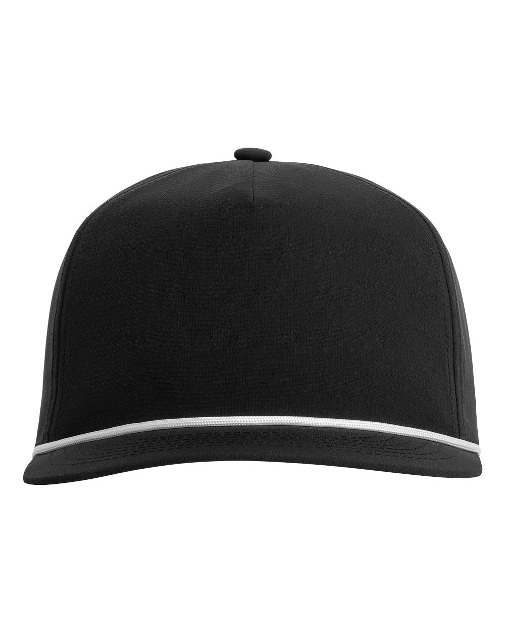 Front View of Black Rope Cap - CCRC0 plain