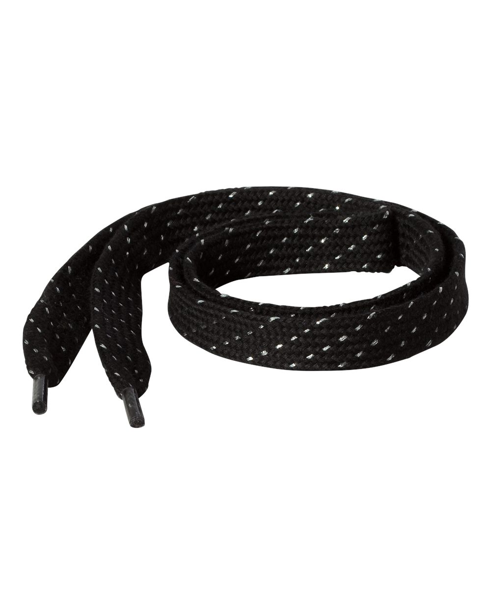 Front View of Black Silver Custom-Color Laces - 8831