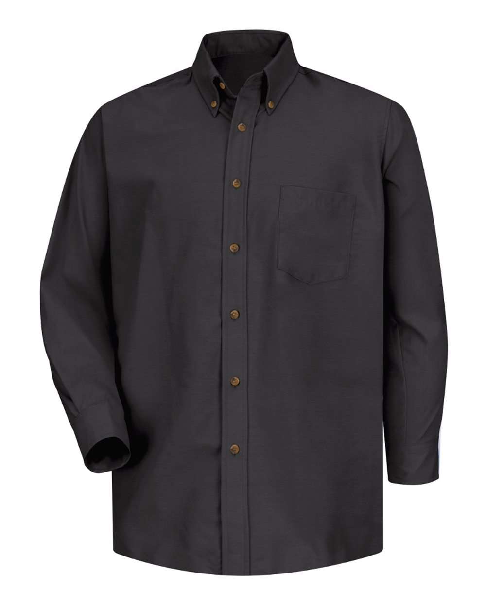 Front View of Black - Sleeve 36/37 Poplin Dress Shirt - SP90