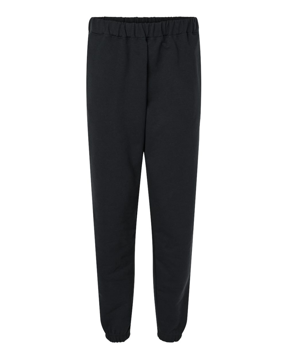 Front View of Black Softstyle® Midweight Pocket Sweatpants - SF100
