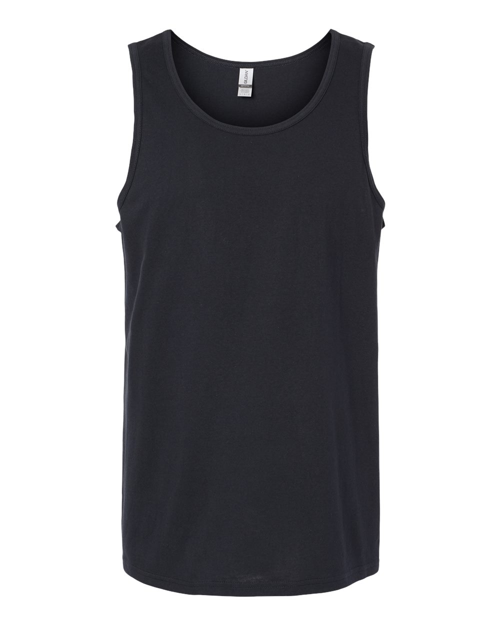 Front View of Black Softstyle® Tank Top - 64200