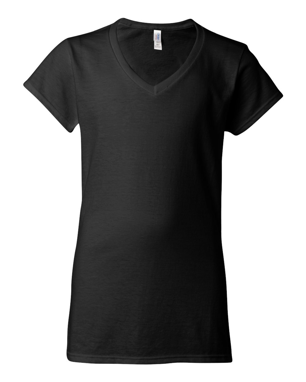Black Softstyle® Women’s V-Neck T-Shirt - 64V00L
