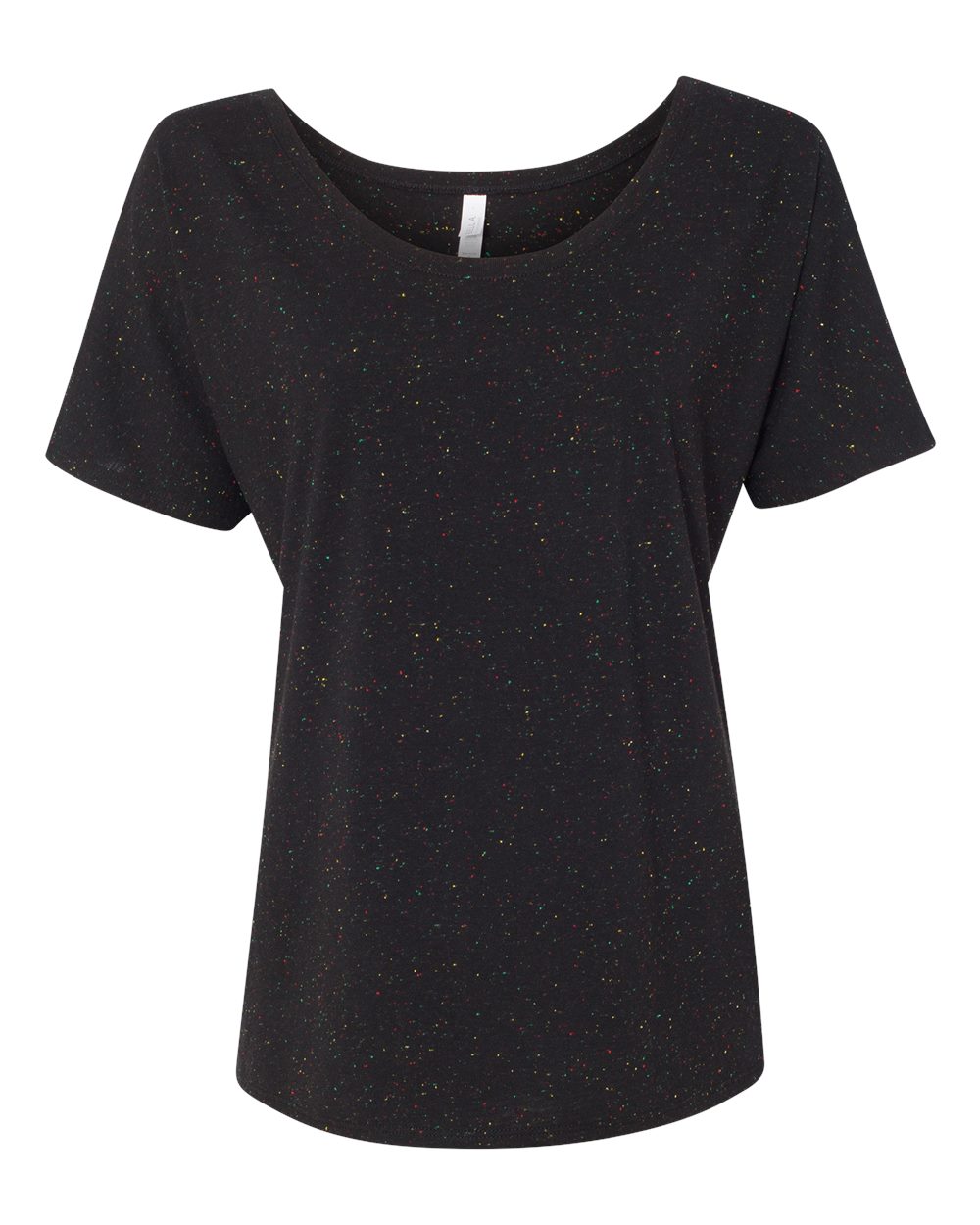 Black Speckled Women’s Slouchy Tee - 8816