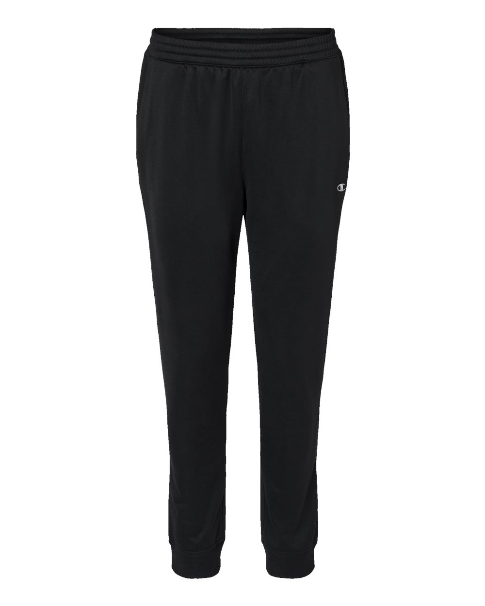 Front View of Black Sport Joggers - CHP200