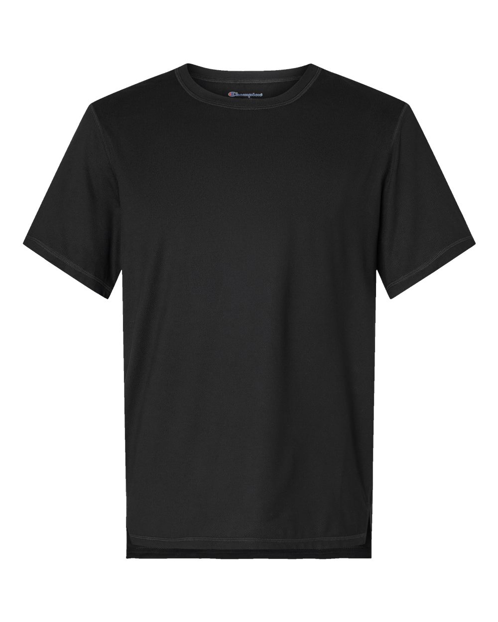 Front View of Black Sport T-Shirt - CHP160