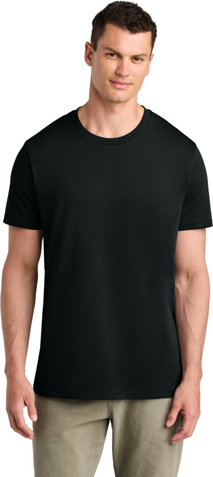 Front View of Black Stanley/Stella Unisex Crafter Tee SXU007