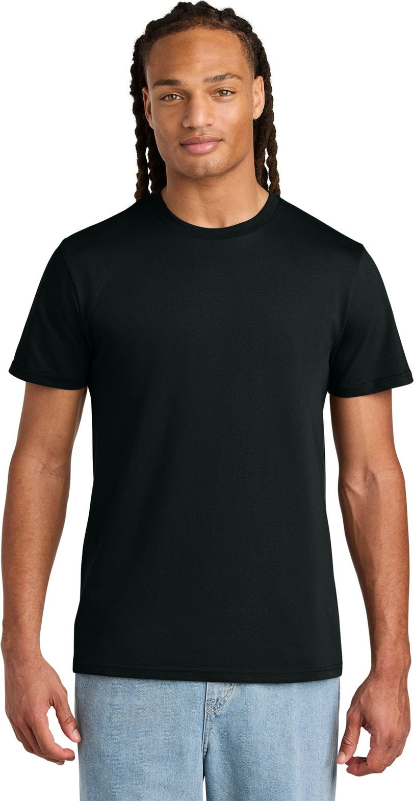 Front View of Black Stanley/Stella Unisex Rocker Tee SXU016