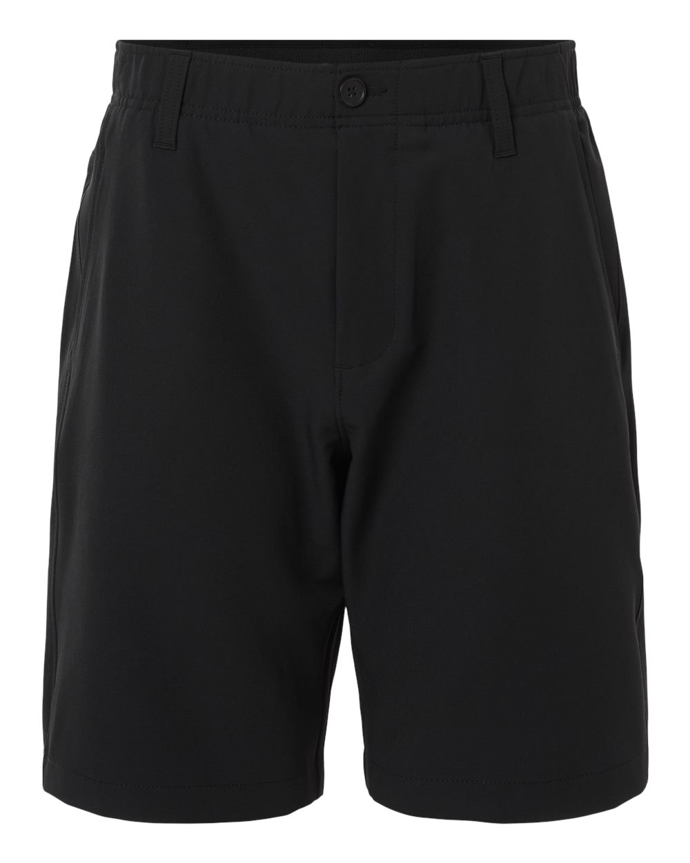 Front View of Black/ Steel Medium Heather/ Halo Grey Men's Drive 10" Shorts - 1364409