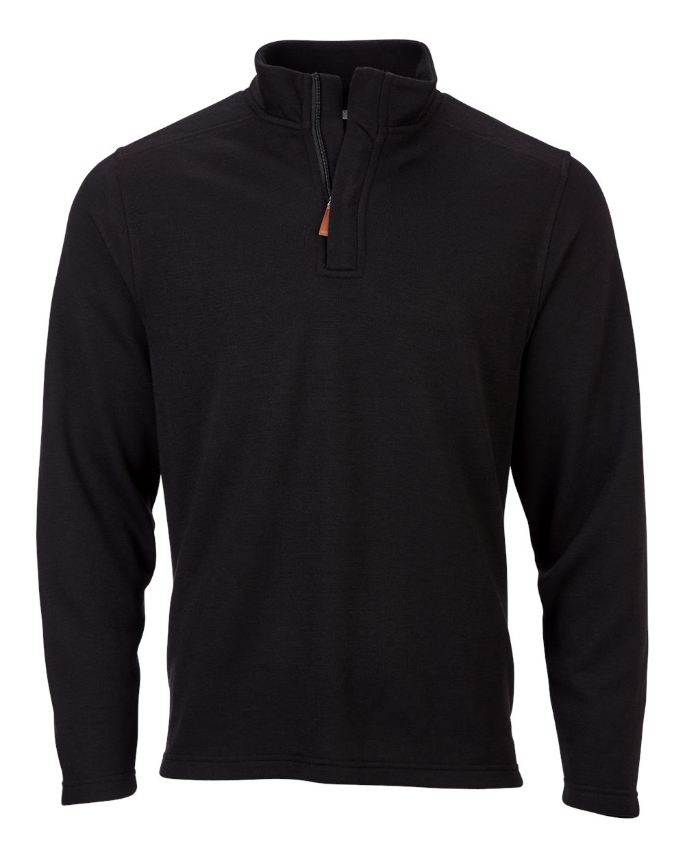 Front View of Black Sullivan Quarter-Zip Pullover - BM5201