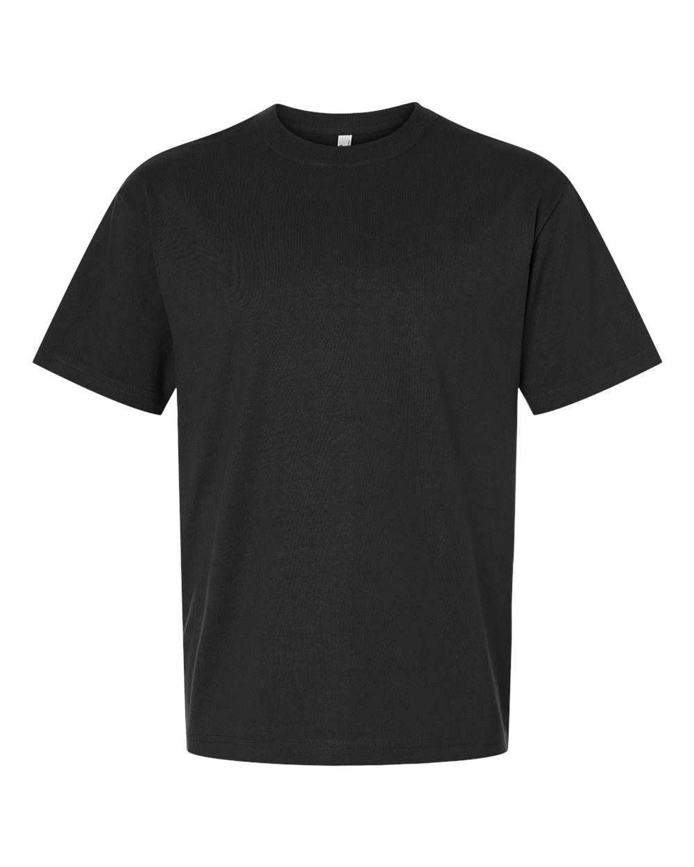 Front View of Black Super Heavyweight Tee - 9001