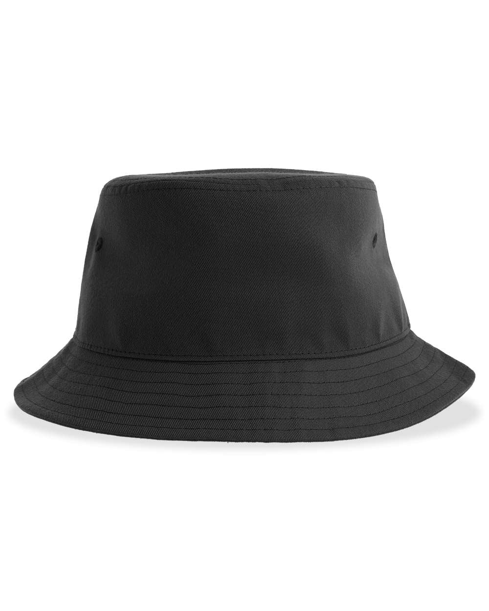 Front View of Black Sustainable Bucket Hat - GEO
