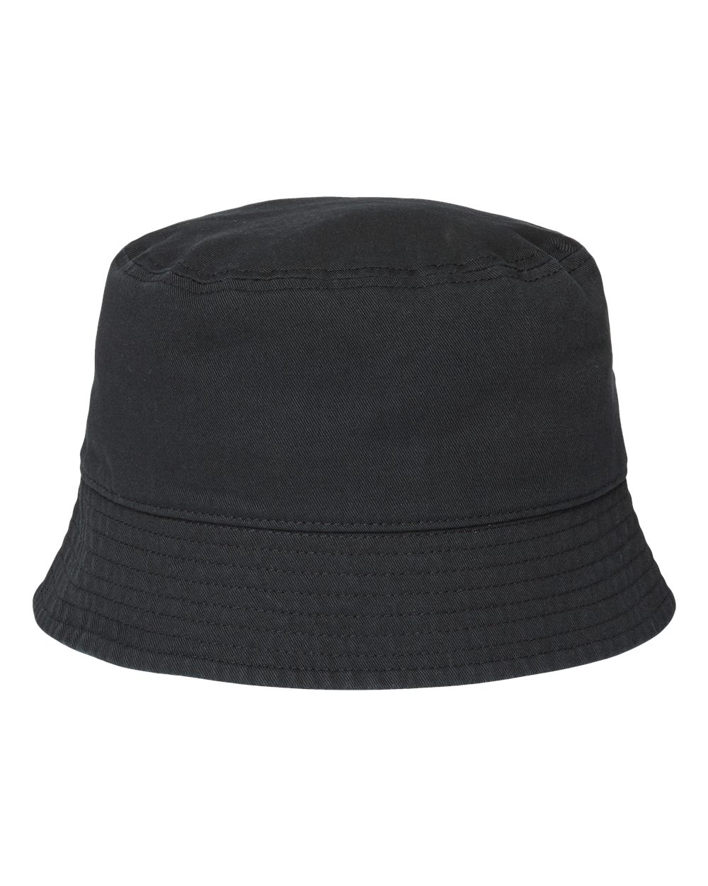 Front View of Black Sustainable Bucket Hat - POWELL