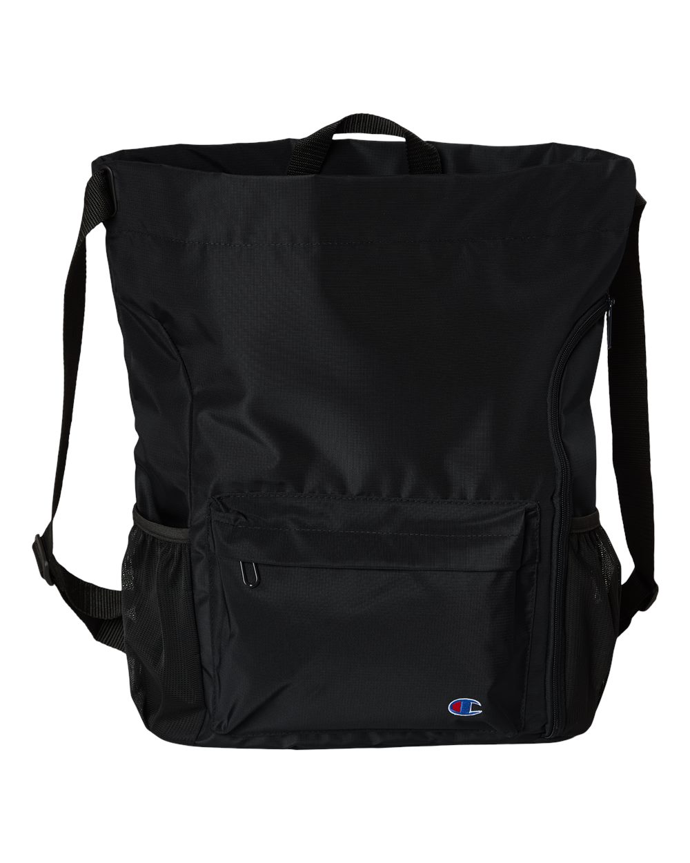 Front View of Black Tailgate Backpack - CHTB0