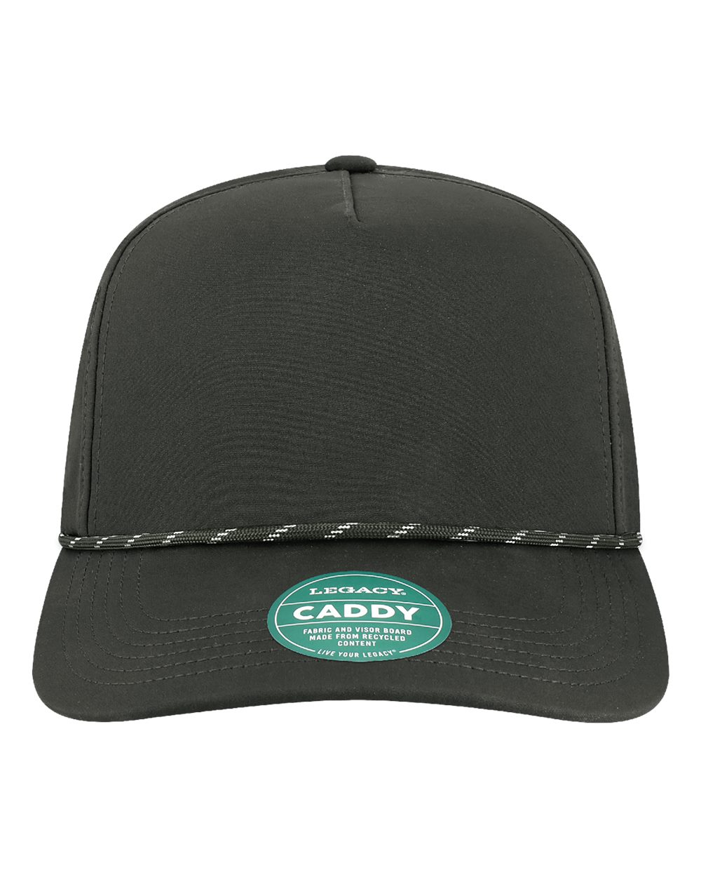 Front View of Black The Caddy Adjustable Cap - CADDY