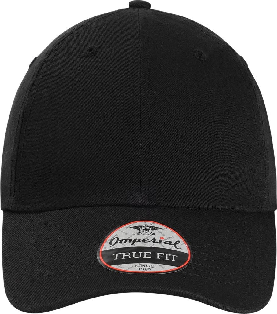 Front View of Black The Original Buckle Dad Hat - X210B