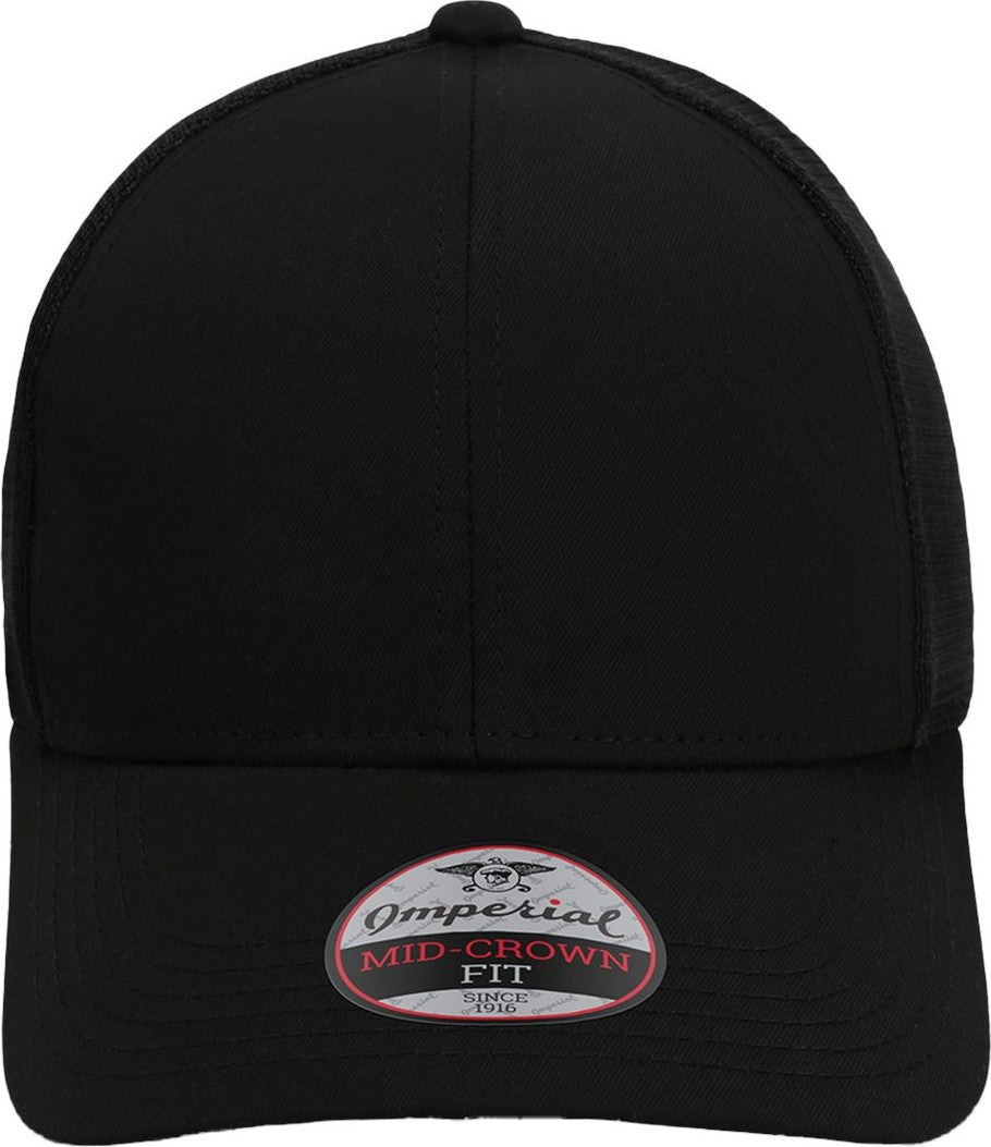Front View of Black The Whitaker Mesh Cap - 1988M