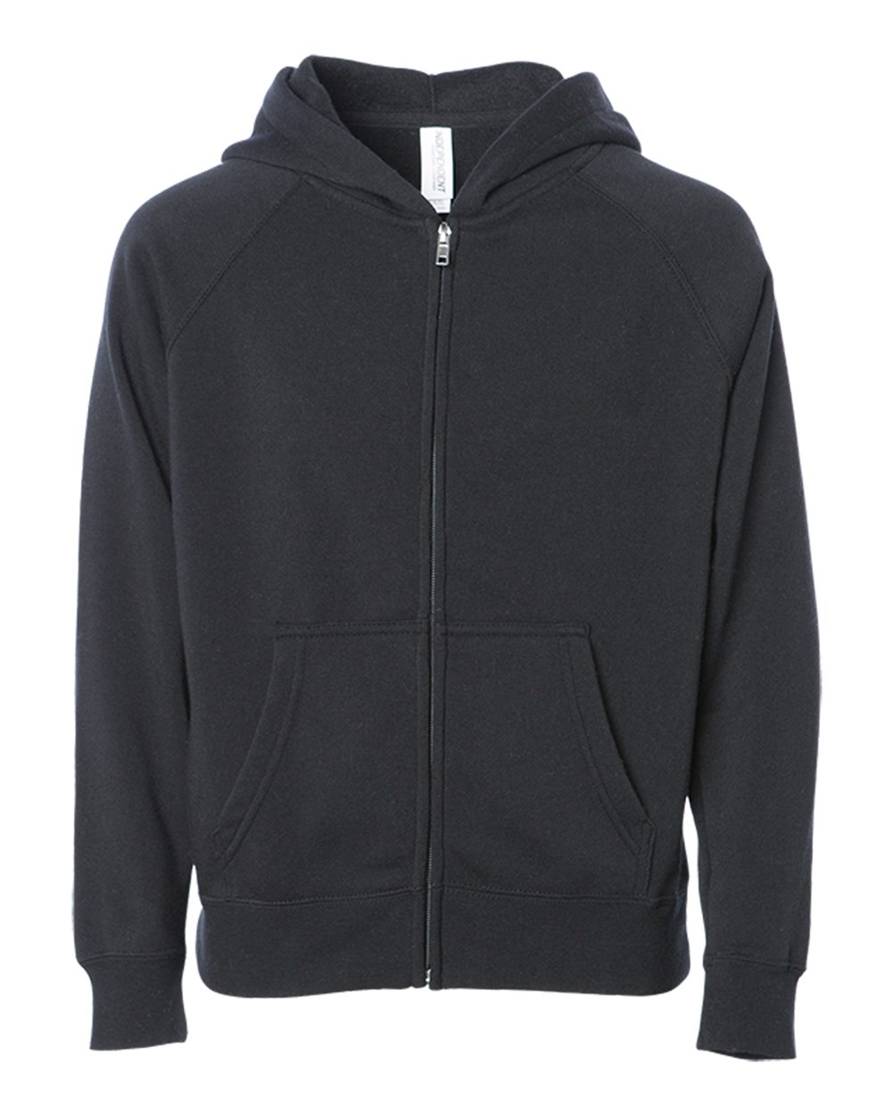 Black Toddler Lightweight Special Blend Raglan Zip Hood - PRM10TSBZ