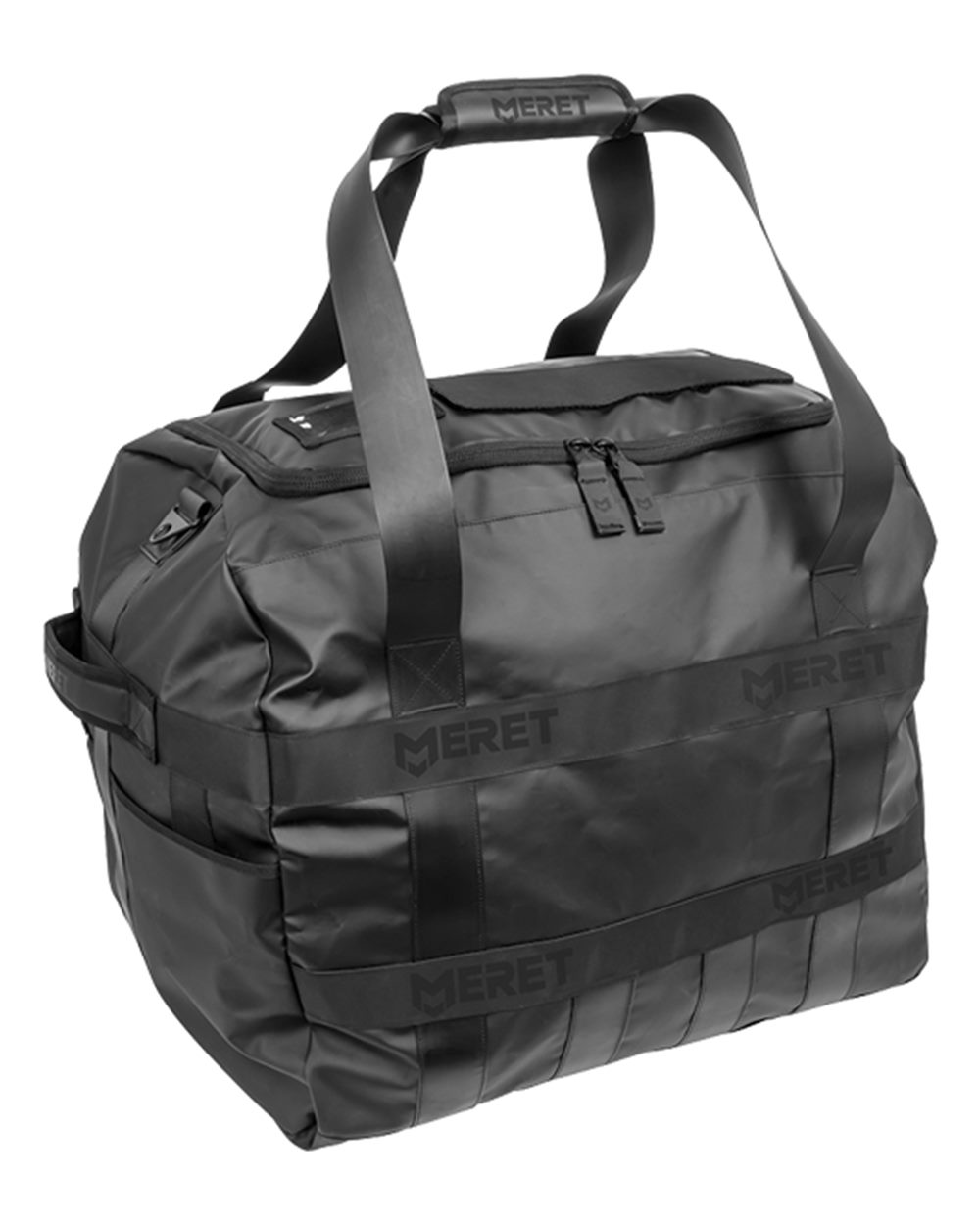 Front View of Black TURNOUT™ PRO X Black Duffel Bag - M8112L-TB