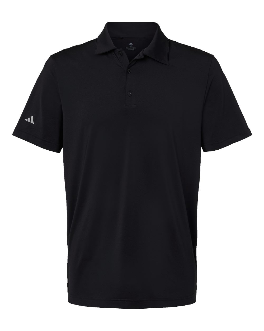 Front View of Black Ultimate Solid Polo - A514