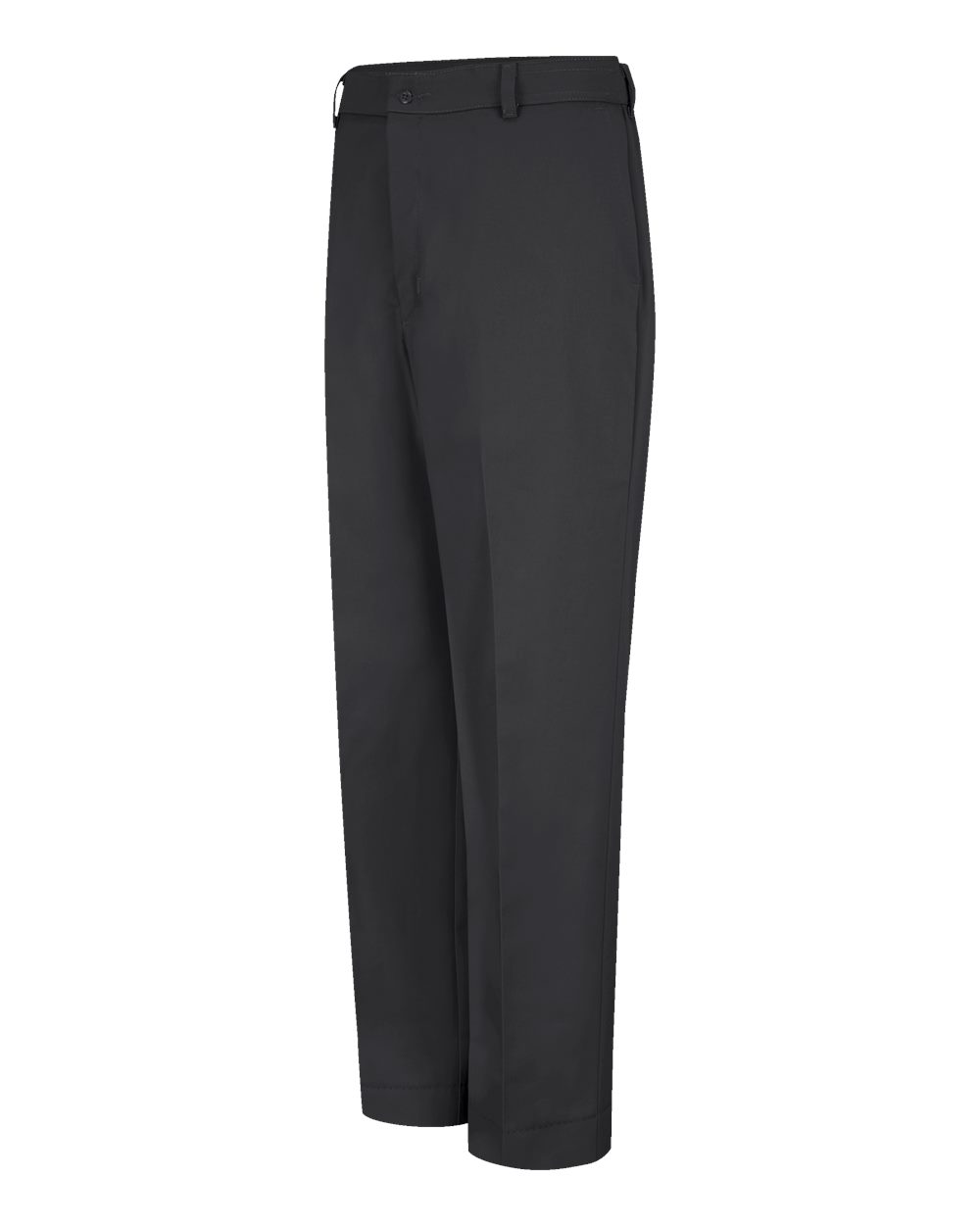 Front View of Black - Unhemmed Dura-Kap Industrial Pants - PT20