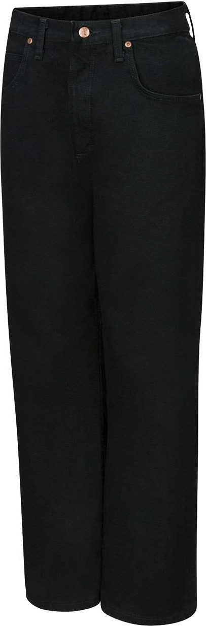 Front View of Black - Unhemmed Relaxed Fit Jean Odd Waist Sizes - PD60ODD