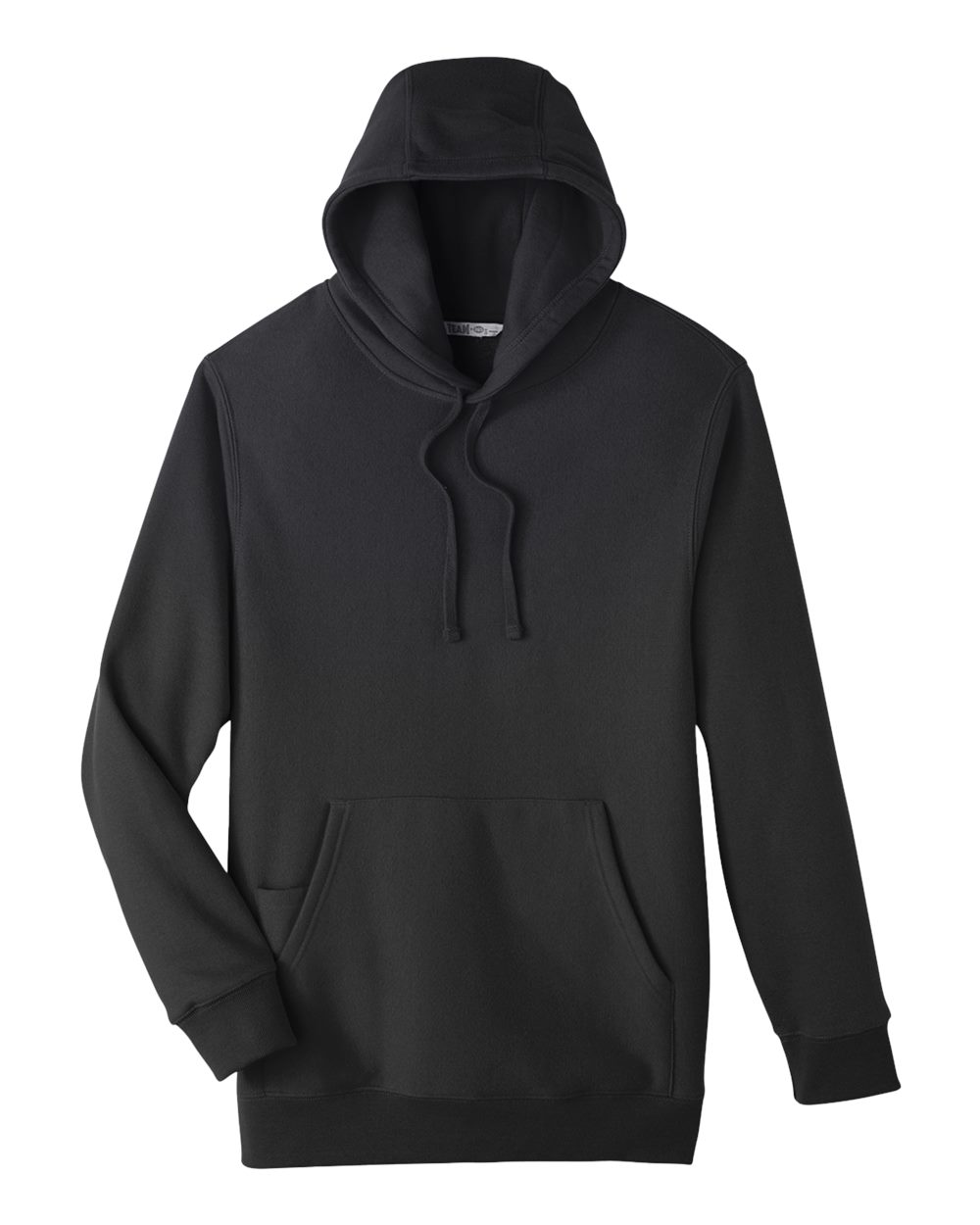 Front View of Black Unisex Zone HydroSport™ Heavyweight Pullover Hooded Sweatshirt - TT96