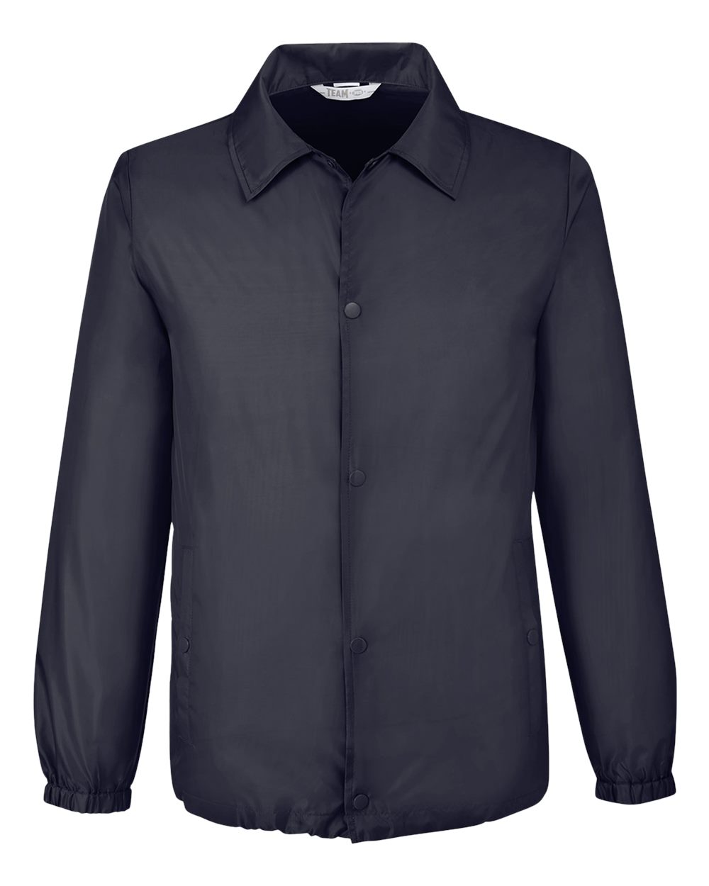 Front View of Black Unisex Zone Protect Coaches Jacket - TT75