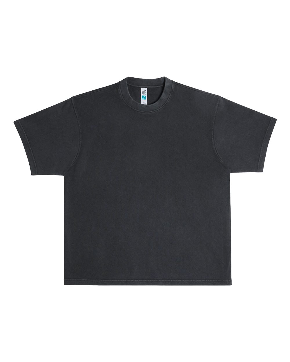 Front View of Black Urban Heavyweight T-Shirt - LS16005