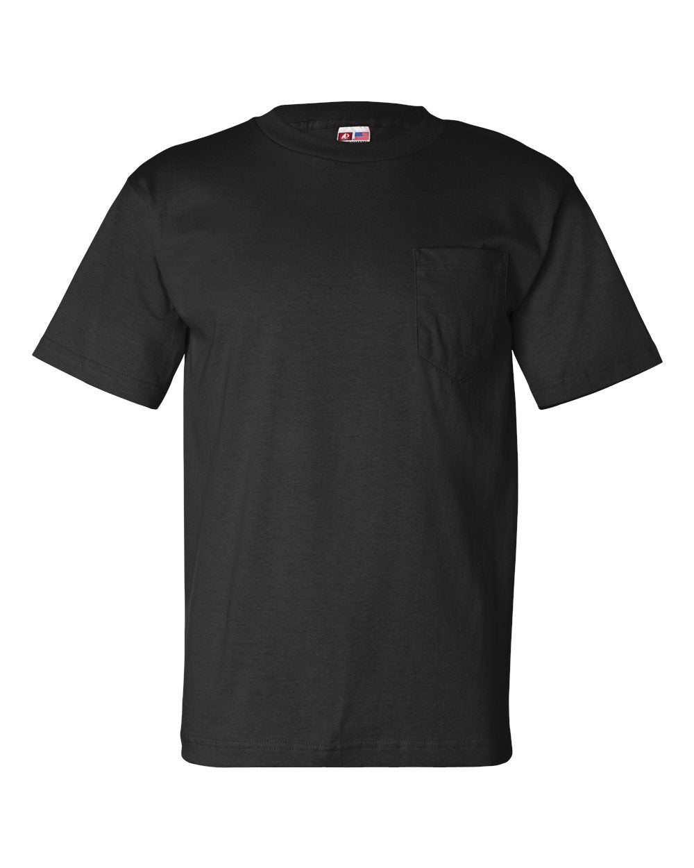 Black USA-Made Pocket T-Shirt - 7100