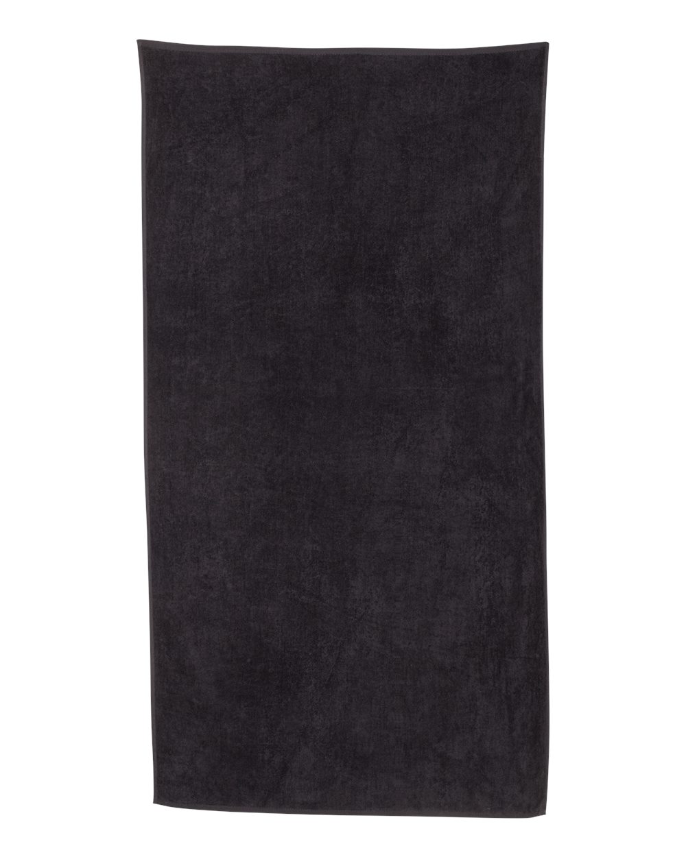 Front View of Black Value Beach Towel - OAD3060
