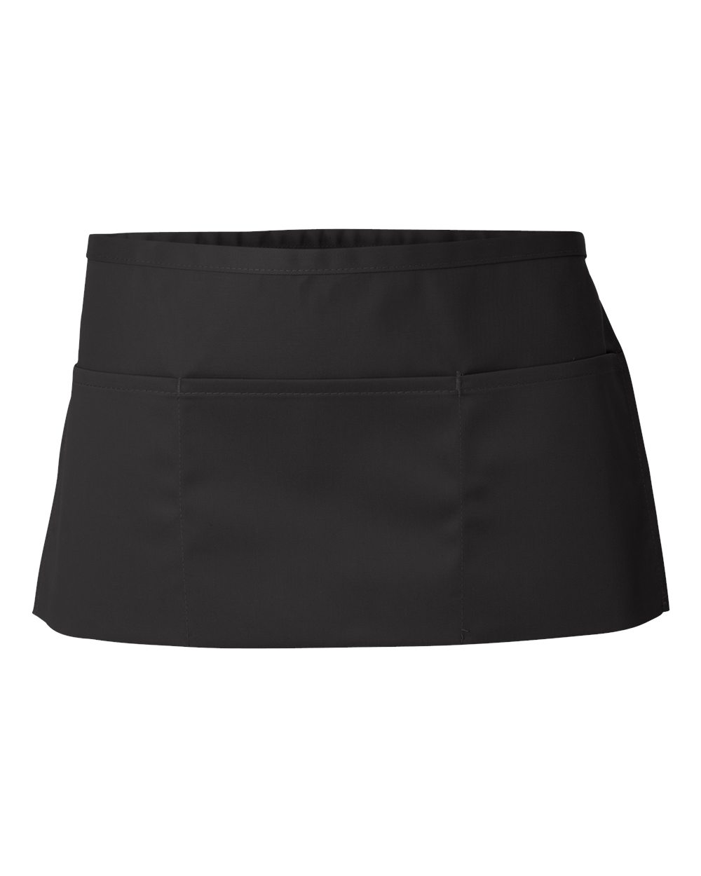 Front View of Black Waist Apron - 5501