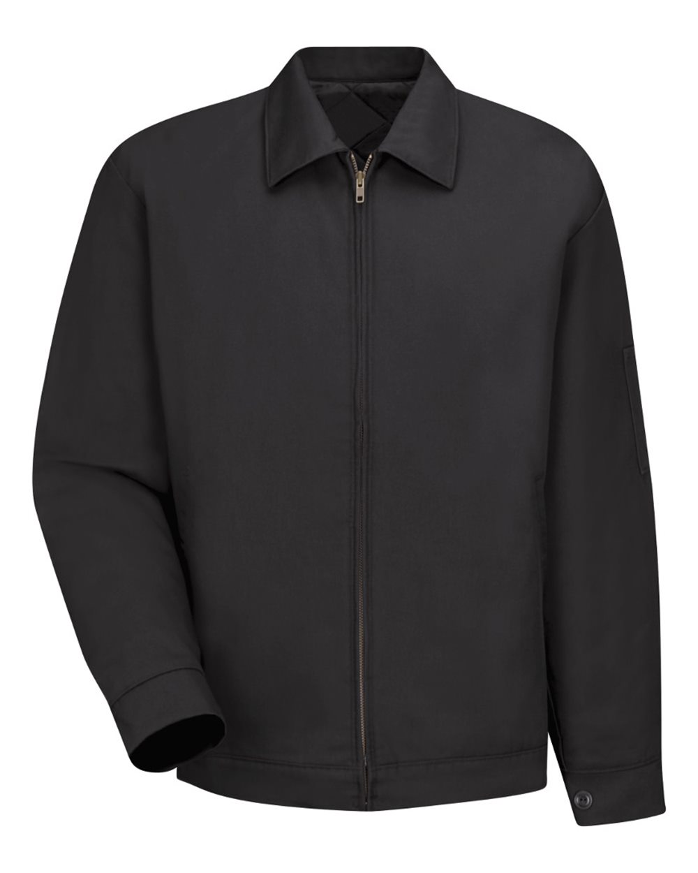 Front View of Black Waist Length Jacket - JT22