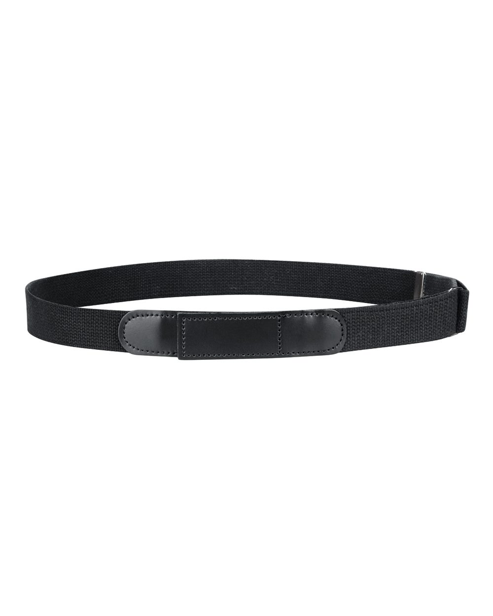 Front View of Black Webbed Adjustable Belt - AB14
