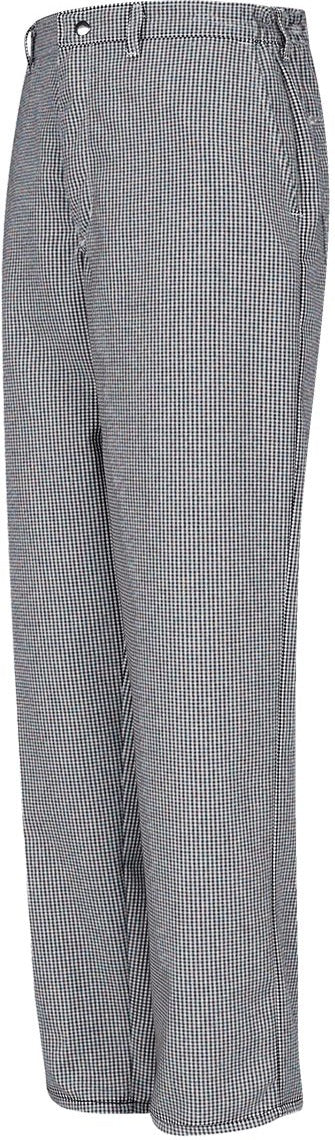 Front View of Black/ White Check - 28I Cook Pants Extended Sizes - 2020EXT