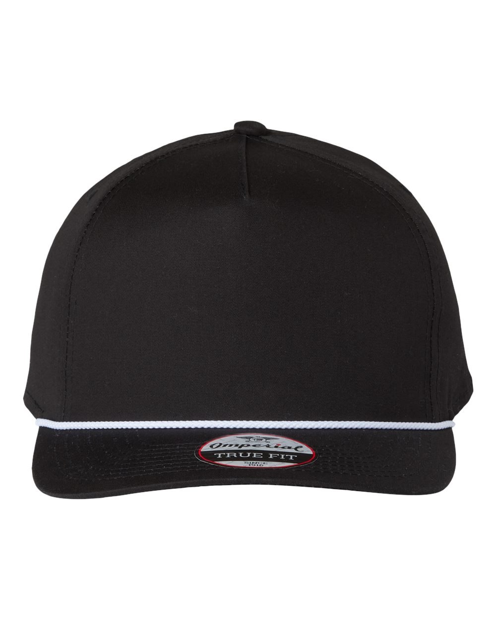 Front View of Black/ White The Barnes Cap - 5056