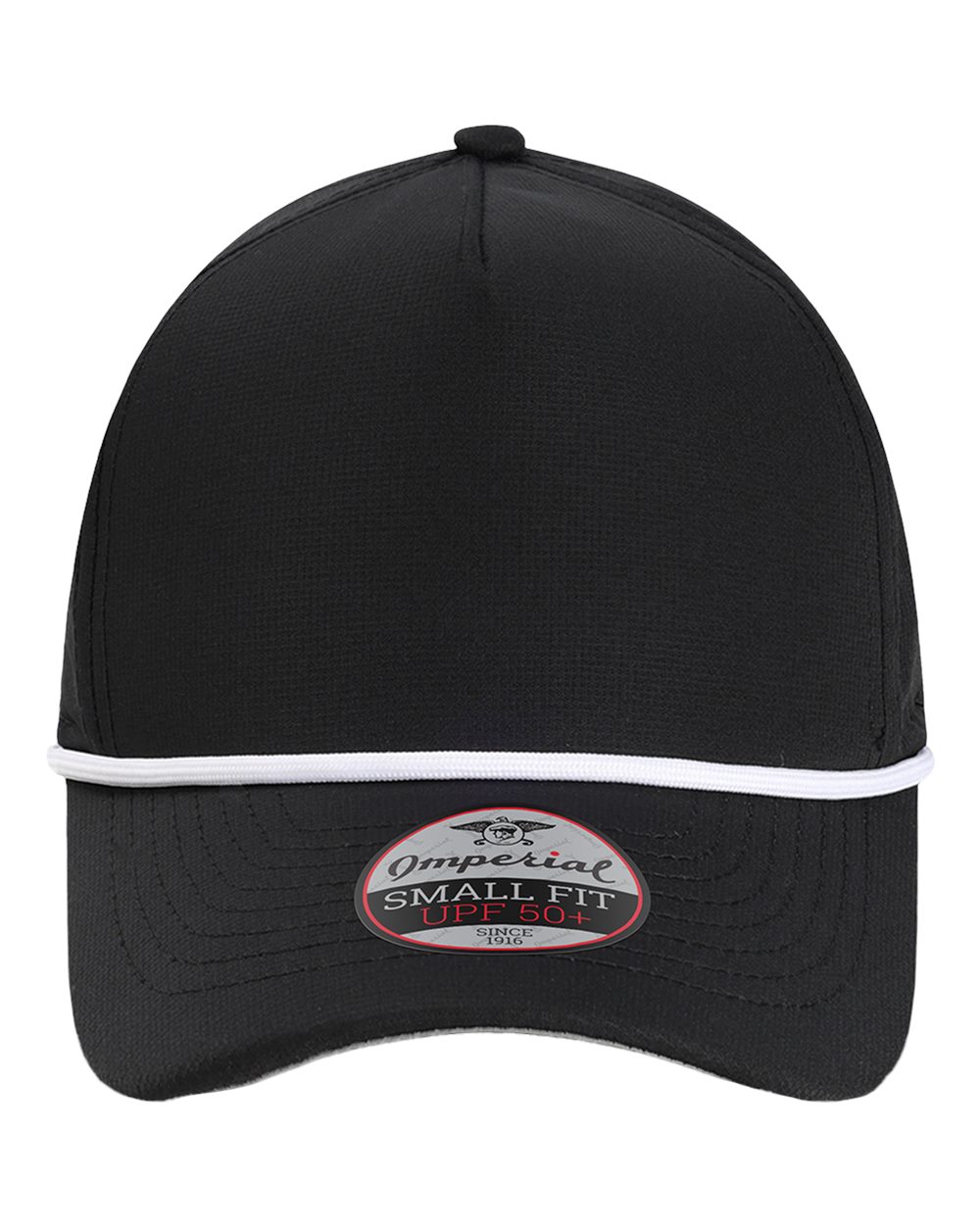 Front View of Black/ White The Corral Women's Cap - L5059