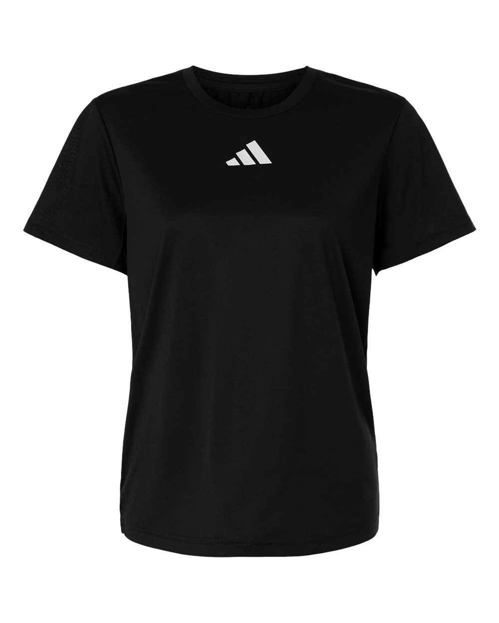 Front View of Black/ White Women's Pregame T-Shirt - AT102 plain