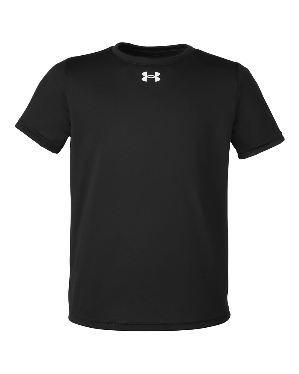 Front View of Black/ White Youth Tech™ Team T-Shirt - 1377487