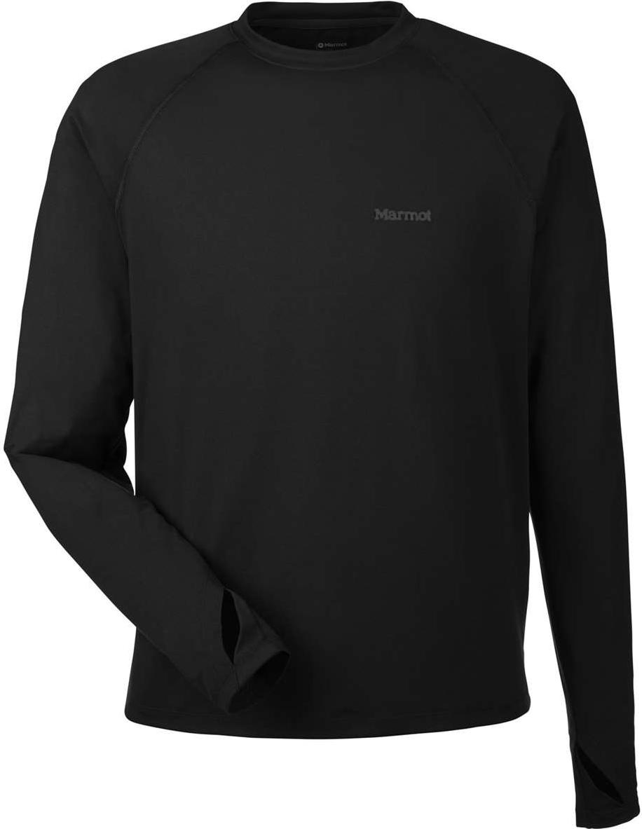 Front View of Black Windridge Long Sleeve T-Shirt - M14153