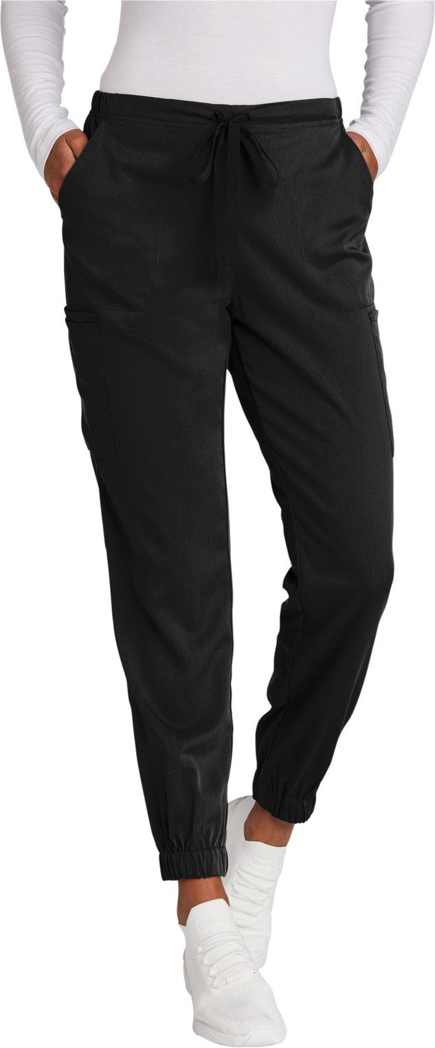 Front View of Black Wink Women's Premiere Flex Jogger Pant WW4258