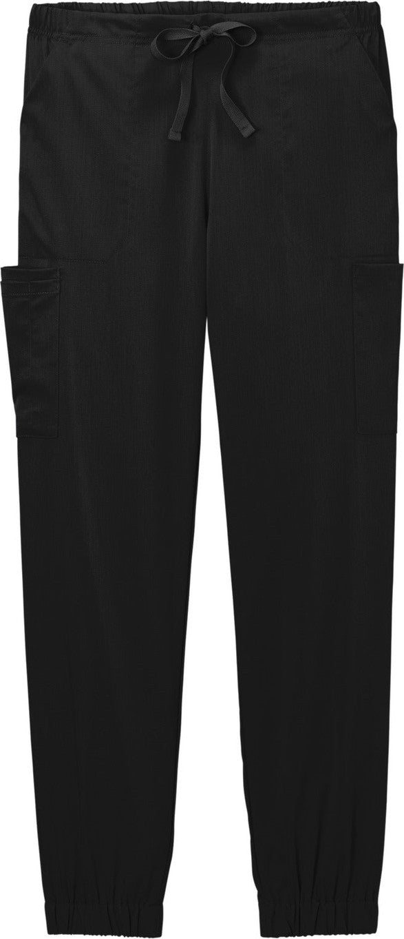 Front View of Black Wink Women's Premiere Flex Jogger Pant WW4258
