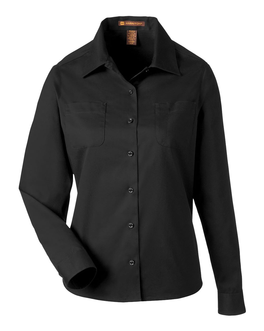 Front View of Black Women's Advantage IL Workshirt - M585LW