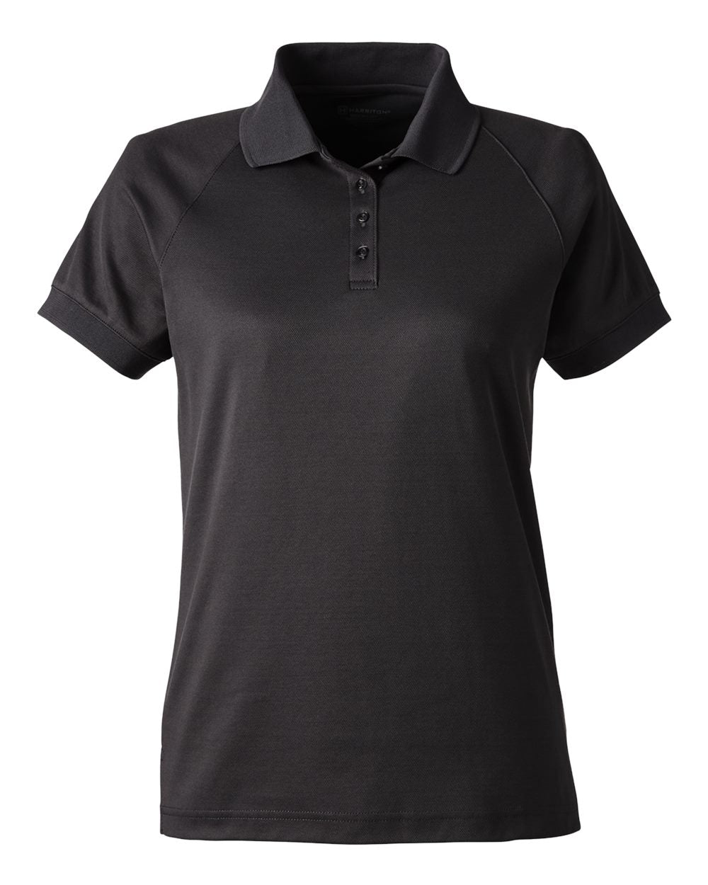 Front View of Black Women&#39;s Charge Snag and Soil Protect Polo - M208W