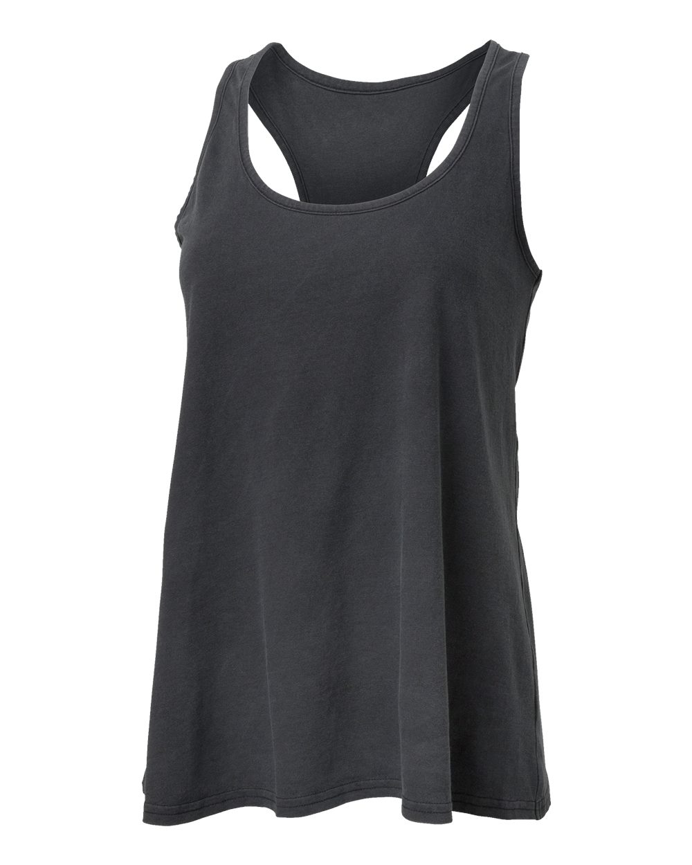 Front View of Black Women's Charm Tank Top - BW2503