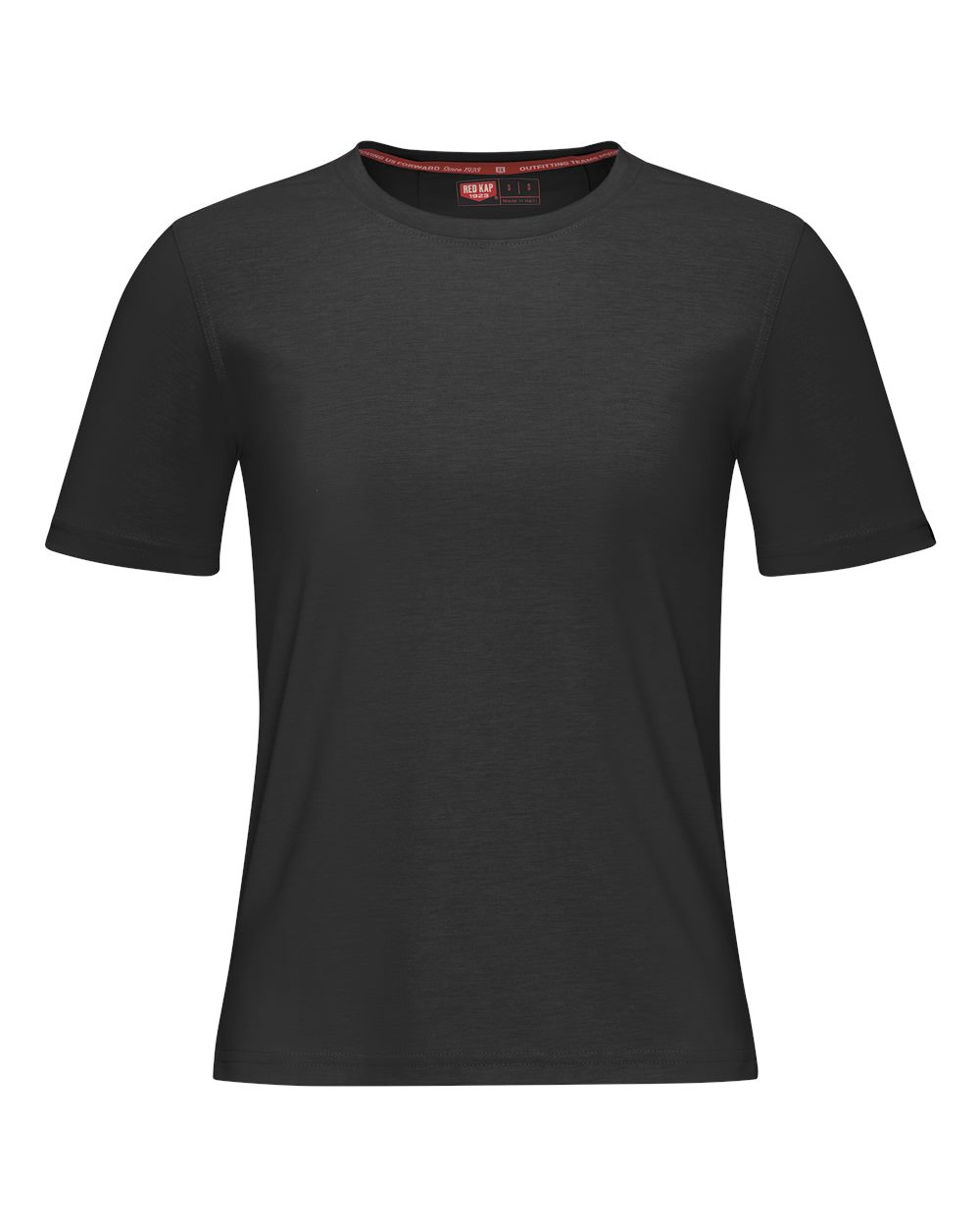 Front View of Black Women's Cooling T-Shirt - TKW1